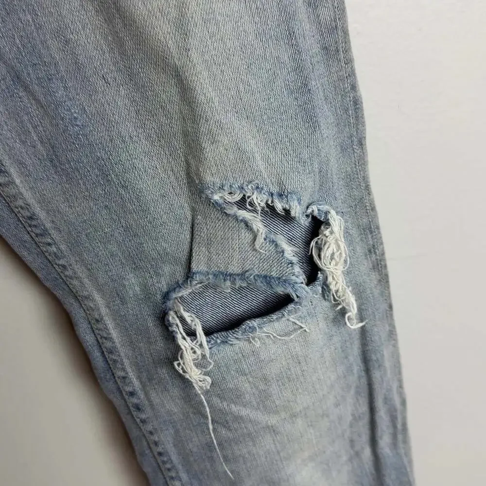 AllSaints Iredell Rex Jeans W32 Light Wash Distressed Denim Men’s